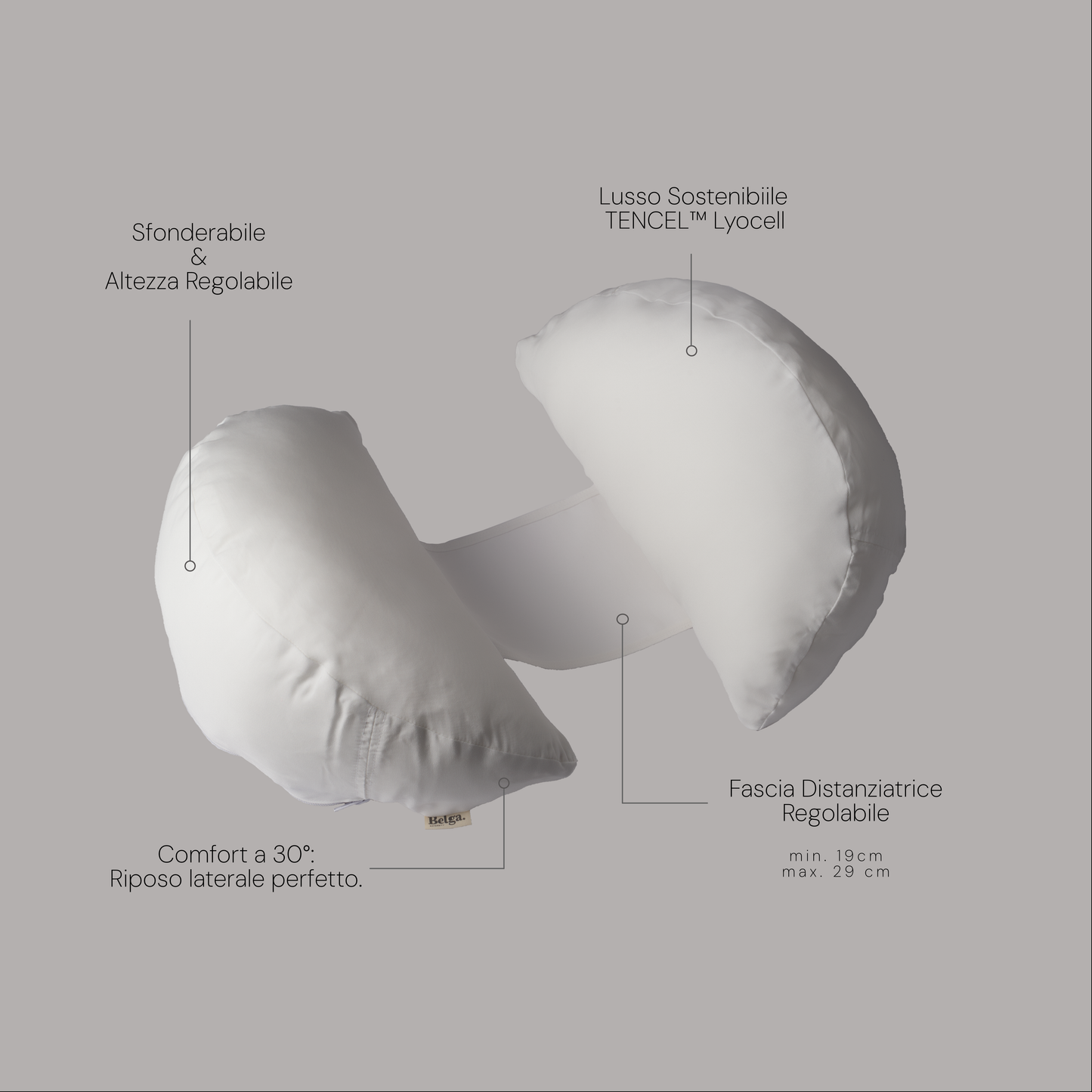 Cuscino Gravidanza supporto regolabile sonno laterale | Oppy Gravidanza